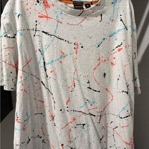 BOSS Men's Splatter Print T-Shirt - White, Black, Red, Blue